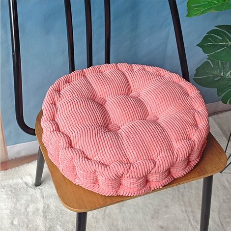 Coussin Au Grains De Maïs - Assise Ronde Épaisse En Velours Côtelé - Pour Méditation Lecture Sol Chaise Canapé - 50 cm - 1 Pièce (1/5)