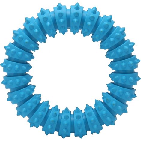 Anneau d'épine pour chien, jouet en caoutchouc souple, résistant aux morsures, cercle à mâcher interactif pour chiens de taille moyenne et grande (1/5)