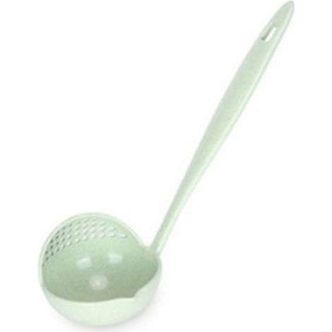 Louche À Soupe En Paille De Blé - Design Deux En Un Avec Filtre Et Bec Verseur - Pour Cuisine Domestique - 1 Pièce (1/5)