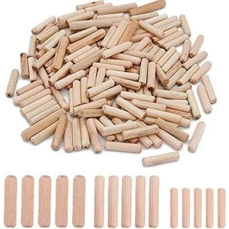 300pcs Chevilles en Bois 6mm 8mm 10mm Chevilles en Bois Assorties M6 M8 M10 pour Meubles en Bois