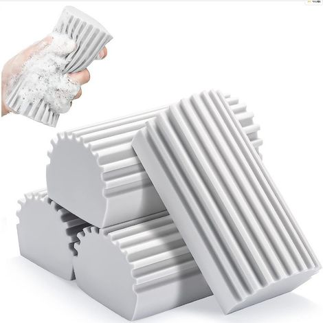 Ce lot de 4 éponges réutilisables est idéal pour les tâches ménagères, comme la vaisselle et le nettoyage des vitres. C'est un outil de nettoyage multifonctionnel pour la maison.