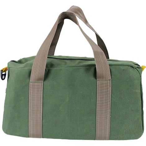 Bolsa de herramientas de lona PENGGONG grande, gruesa, resistente al desgaste, multifuncional y portátil, 40,6 cm (16 pulgadas), verde militar, 168