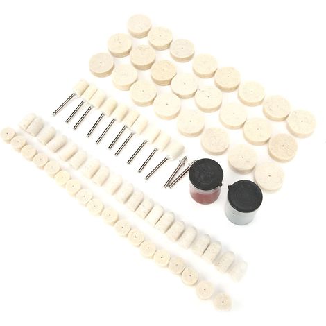 76-teiliges Polierscheiben-Set aus Wolle für Mini-Bohrmaschinen und elektrische Schleifmaschinen (1/5)