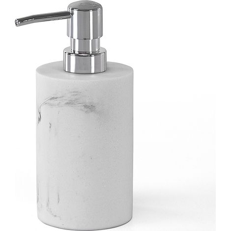 Dispenser sapone effetto marmo bianco in resina Ivy