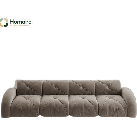 Sofa mit Modulen aus Chenille taupe en Polyester 358 x 95 x 76 cm HOMAIRE (1/5)
