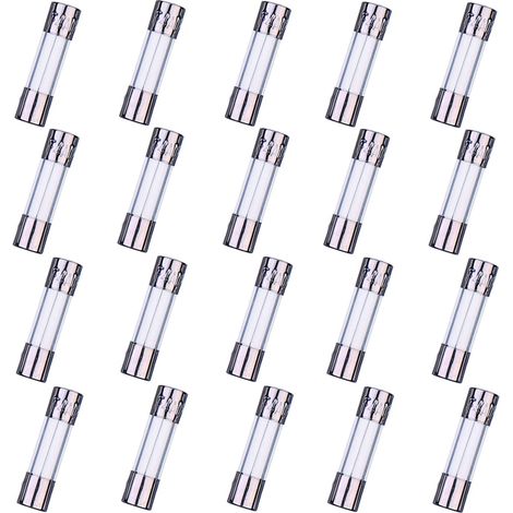250V 20 Pcs 5x20mm Fusible En Verre À Soufflage Rapide 4A 250V 0.2x0.78 pouce Fusible Temporisé (Paquet de 20 Pcs)
