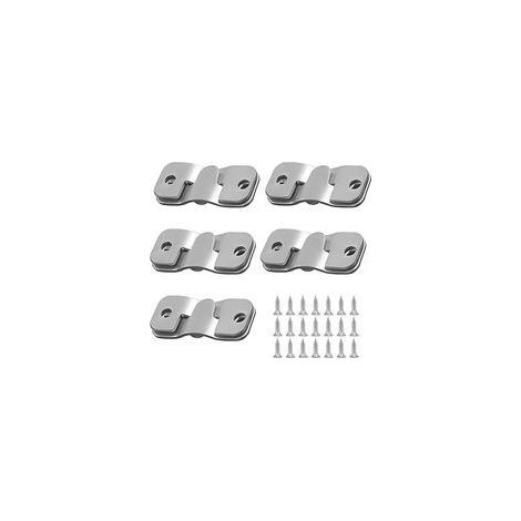 Lot de 10 Supports Incrustés pour Tête de Lit ou Miroir, Montage Discret en Acier Inoxydable, Quincaillerie Murale (1/5)