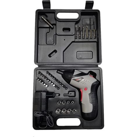 TRADE SHOP - Avvitatore Kit Cacciavite Professionale Cordless Con 44 Inserti E Punte Jl24801 - (1/5)