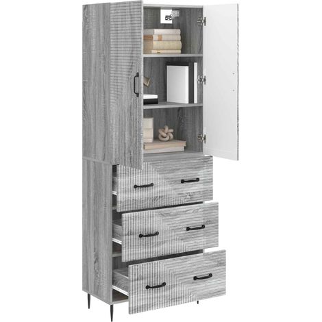 Set di armadi 2 pz Sonoma grigio 66 x 34,5 x 90 cm DAS499043 (1/5)