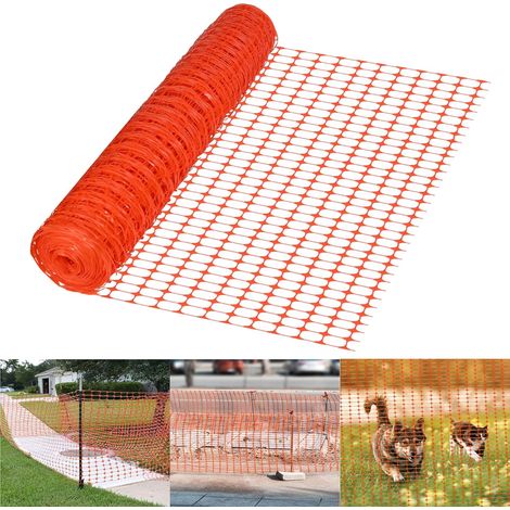 Rete da cantiere edilizia per recinzione in plastica arancione anche uso privato - Modello: 100 cm x 50 MT (1/5)