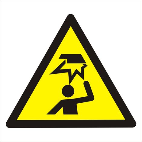 Panneau de danger, avec pictogramme : Obstacle en hauteur " " ( Prix pour 1 )