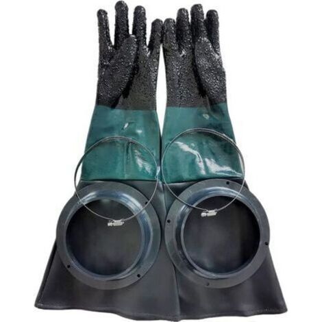 pair Gants de sablage SandBlaster Parts 60 cm ou anneaux pour armoire Sandblast H607 (1/5)