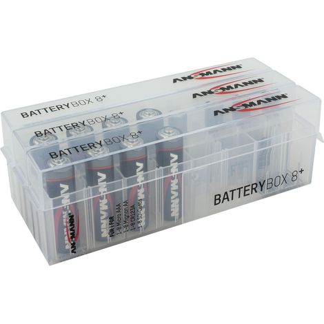 ANSMANN 3x Akkubox Batteie Box für bis zu 8 Akkus, Batterien & Speicherkarten (1/3)