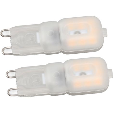 Lot de 2 ampoules LED G9 professionnelles, 14 LED, haute luminosité (270 lm), dimmables, 3 W, 220 V. (1/5)