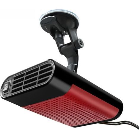 Geeignet für Auto-Entfroster und Windschutzscheiben-Entfeuchter, 12V Auto-Heizung, 360° Drehung, 150W tragbarer Auto-Ventilator, mit Saugnapfhalterung. (1/2)