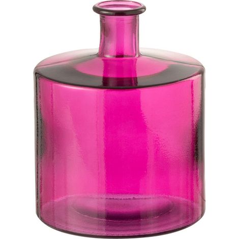 Vase Bouteille en Verre "Ricot" 26cm Rose (1/2)