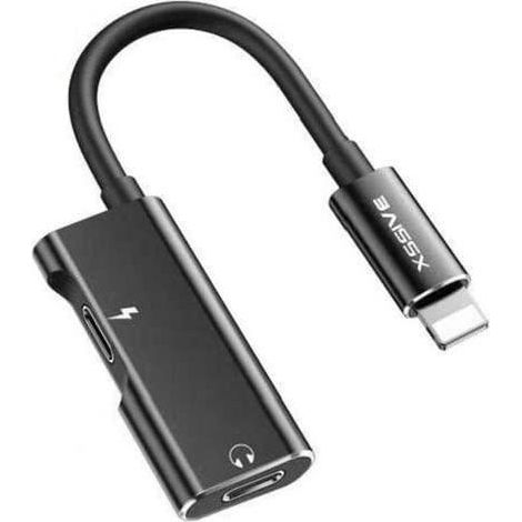COFI Digital Audio Converter Adapter Splitter 2x iPhone Anschluss kompatibel mit iPhone schwarz