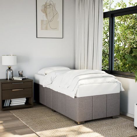 Estructura de cama sin colchón tela taupe 90x200 cm vidaXL (1/5)