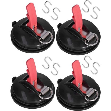 Gancio a ventosa resistente, in materiale ABS, con aspirazione super forte, 1311,5 cm, nero, per campeggio, casa, auto, tende da sole. (1/5)
