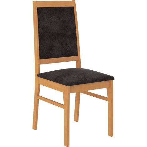 Chaise bois clair de hêtre et tissu Klarika-Tissu 27100 (1/5)