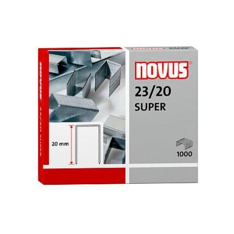 Novus punti metallici super 23/20 per cucitrici pesanti -scatola da 1000-.