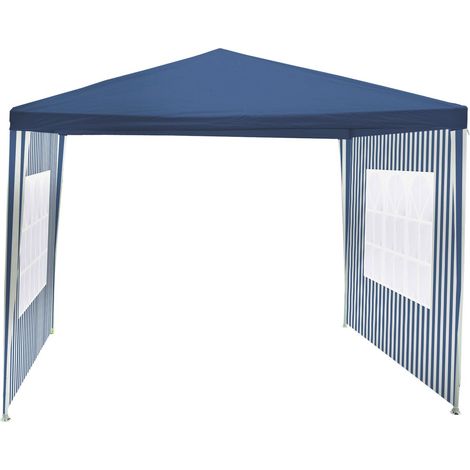 BURI Gartenpavillon Blau 3x3m Pavillon Partyzelt Gartenzelt Zelt wasserabweisend