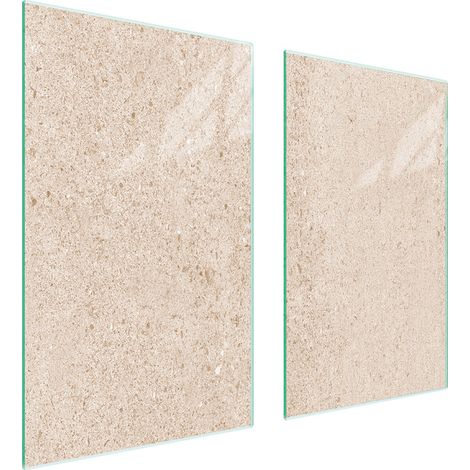 PIASTRA PROTETTIVA IN VETRO PER STUFA 75x52 BEIGE (1/5)