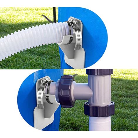 Lot de 2 supports de tuyau de piscine, colliers de serrage, accessoires de piscine (1/5)