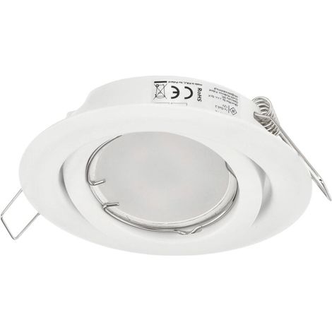 Support de spot encastrable orientable rond DAIRA White IP20 acier blanc mat - EDO Solutions (1/5)
