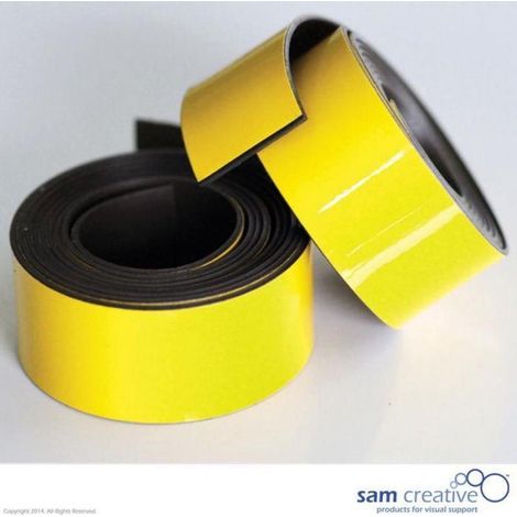 Ruban magnétique pour tableau blanc 20mm jaune