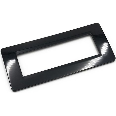 Placca Nera 6 posti Compatibile con Bticino Matix
