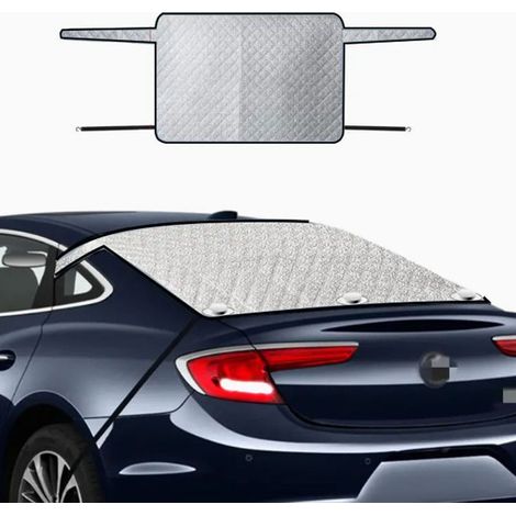 Copertura per lunotto posteriore dell'auto, copertura invernale per parabrezza, protezione da neve, ghiaccio, gelo, polvere, raggi UV e sole, universale per auto. (1/4)