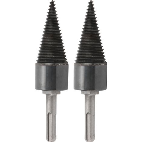 2 Pièces Cône Fendeur à Bois Foret Perceuse 32mm pour Fendre les Bûches (1/5)