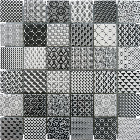 MOSAIQUE RESINE MIX GRIS 1 PLAQUE 30,5 x 30,5 CM CASA LINEA