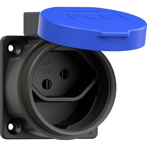 PCE 1313-0bc Aufputz-Steckdose IP55 Schwarz/Blau