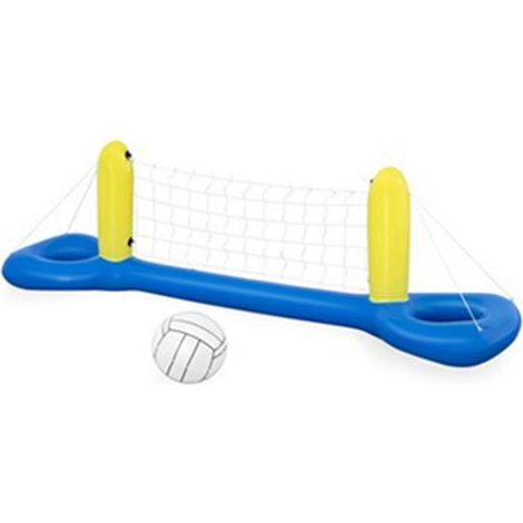 Jeu de Volleyball de Piscine Gonflable avec Filet et Cerceaux Épais et Sécurisé (1/5)