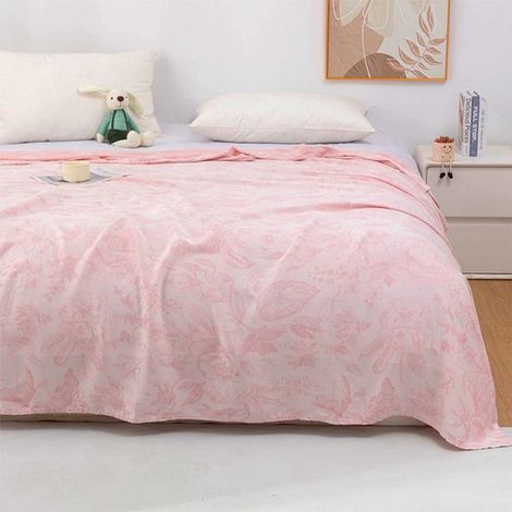 Couverture rafraîchissante - 200x150 cm - Couverture rafraîchissante - Couverture d'été - Double face - Fibres de bambou - Couette d'été fine - Couverture auto-rafraîchissante - Rose C (1/4)