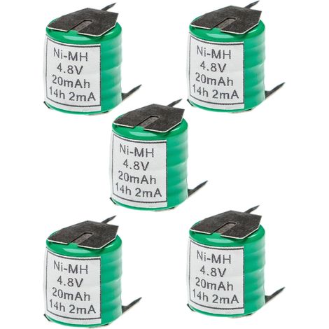 vhbw 5x Battery Replacement for 4/V15H for Model Making Device (20mAh, 4.8 V, NiMH), with 3x PCB Connector (1/2)