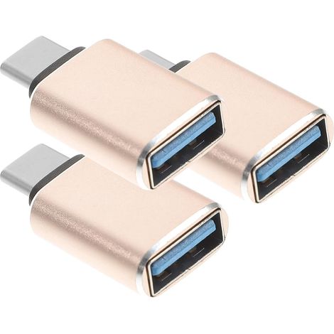 Adaptateur USB-c Mâle vers USB Femelle USB 3.0 Lot de 3 Convertisseur Usb-c vers USB 3.0, Alliage et Plastique, Branchement Direct pour Tablette et Ordinateur Portable (1/5)