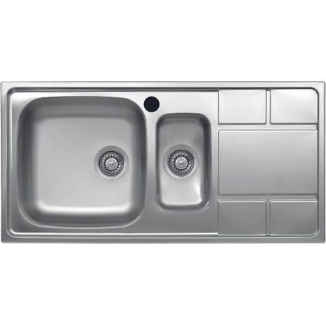 Evier SAXT332 100x50 cm 2 cuves droites