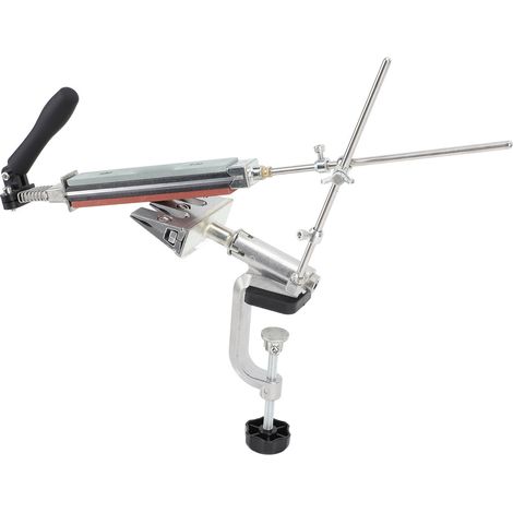 Affûteur de couteaux professionnel en acier inoxydable à angle fixe multifonctionnel avec réglage de précision et rotation rabattable (1/5)