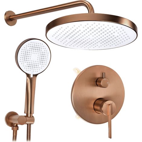 KIT DE DOUCHE ENCASTRÉ REA GRACE BRUSH COPPER + BOX (1/5)