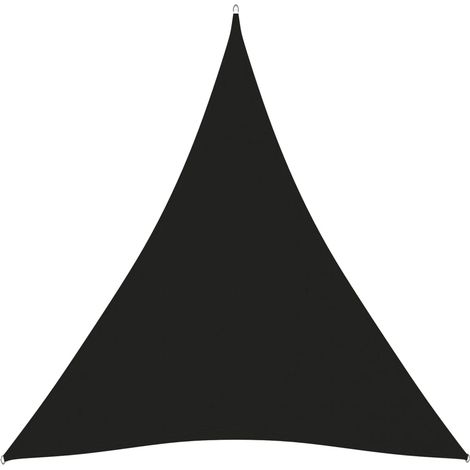 Voile toile d'ombrage parasol tissu oxford triangulaire 5 x 6 x 6 m noir