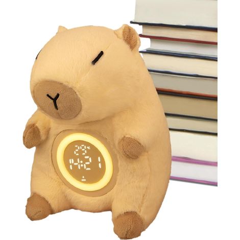 Réveil en peluche, Capybara - Veilleuse animale pour chambre à (1/5)