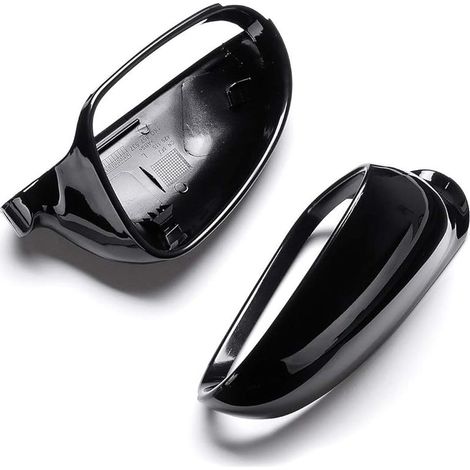 Avant Aile Arrière De Voiture De Miroir Logement Couvercle Noir Compatible avec V-W Golf 5 MK5 GTI 5 6 Plus Variante EOS Jetta 5 Passat B6 B5.5 Sharan Rabbit Compatible avec Sko-da Superb B5 (1/5)
