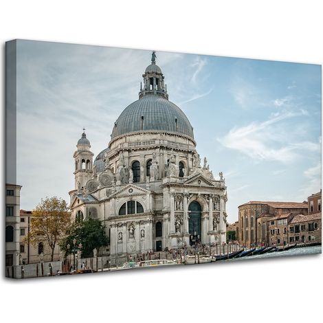 Leinwandgemälde Architektur Bibliothek 80x50 cm Italien Europa Stil Barock