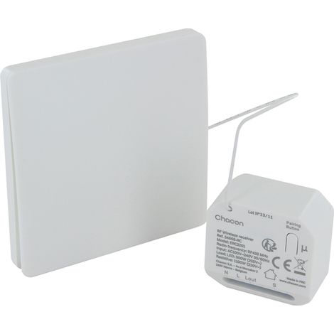 Set module éclairage et interrupteur - CHACON - 54666 - Sans fil - Sans piles (1/5)
