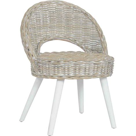 Chaise de canapé,Chaise de salon,Sofa rotin kubu blanc (1/5)