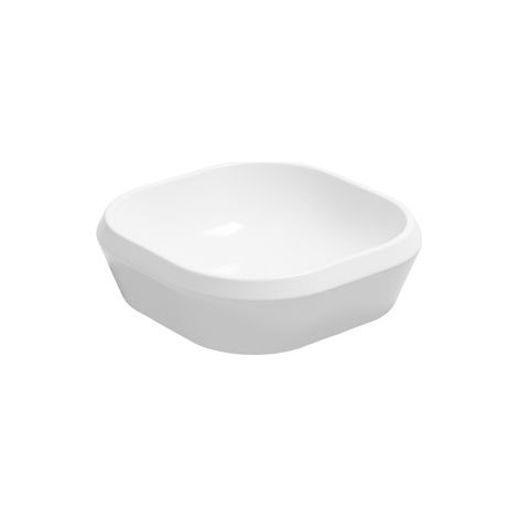 Lavabo Cruise appoggio 45x45 quadro in ceramica bianco lucido di