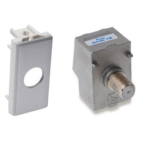 Telewire presa Satellite derivata 7dB + Frontalino Axolute Argento 4676 - 4607F